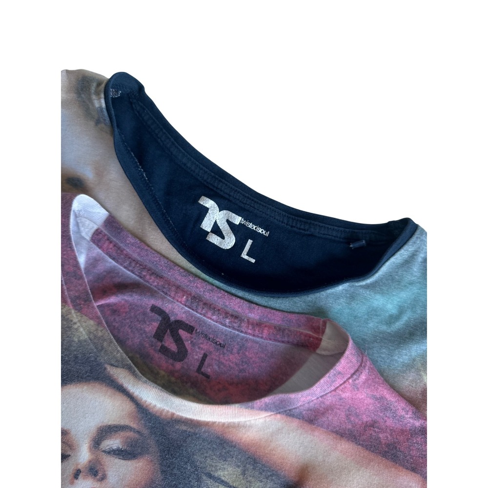 Twisted‎ Soul Houston Lot of 2 Graphic Print Crew Neck T-Shirts Men's Large